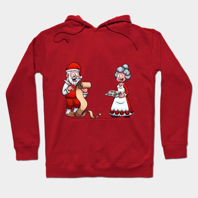 Santa Claus And Mrs. Claus Hoodie by TheMaskedTooner